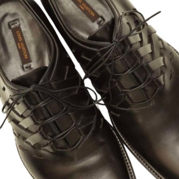 LOUIS VUITTON Side Woven Business Derby’s Men’s SZ 8 (US 9) - Picture 3 of 12